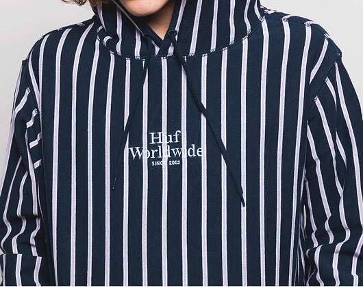 Mikina S Kapucí HUF Sutter Stripe Midnight