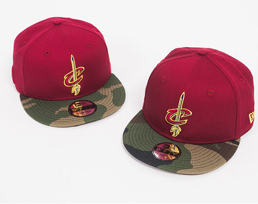Kšiltovka New Era Team Camo Cleveland Cavaliers 9FIFTY Cardinal/Woodland Camo Snapback