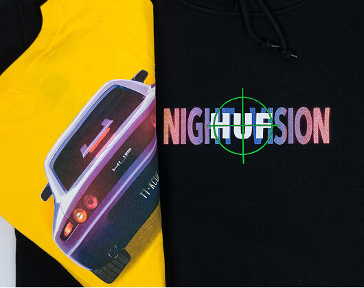 Mikina S Kapucí HUF Night Vision Black