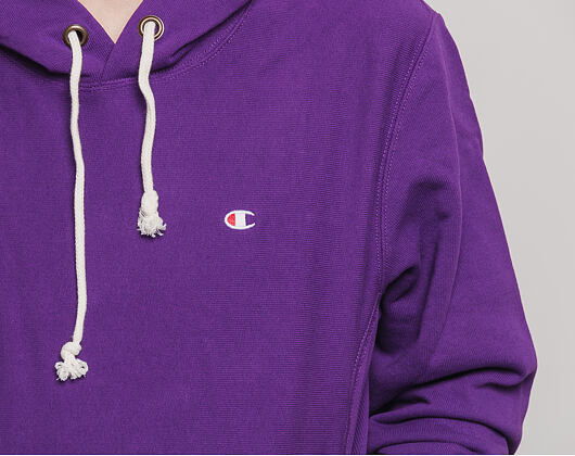 Mikina S Kapucí Champion Hooded Mini Logo Sweatshirt Purple