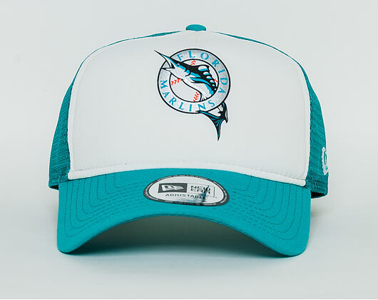 Kšiltovka New Era Coast 2 Coast Florida Marlins 9FORTY A-FRAME TRUCKER  Official Team Color