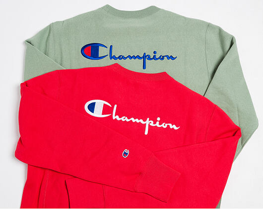 Mikina Champion Crewneck Sweatshirt Mini Classic Logo Green