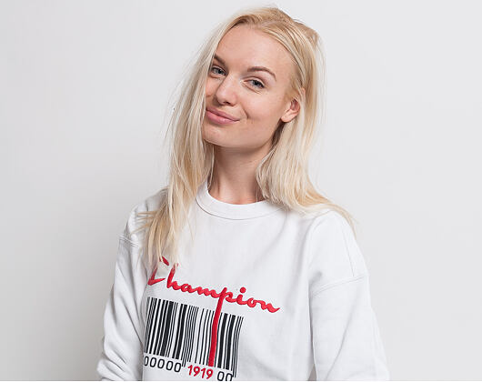 Mikina Champion Crewneck Sweatshirt Maxi Unisex White