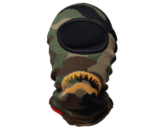 Kukla Sprayground Gold Knit Shark Mouth Ski Mask Camo/Gold