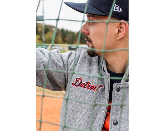 Bunda New Era Detroit Tigers MLB Team Apparel Bomber Grey Heather