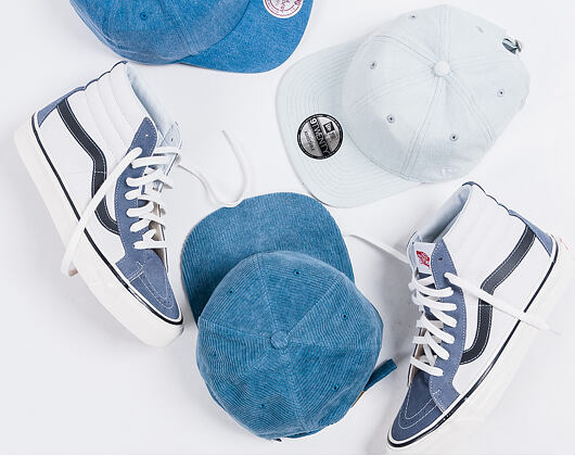 Kšiltovka New Era 9TWENTY Denim Packable Light Blue/White Strapback