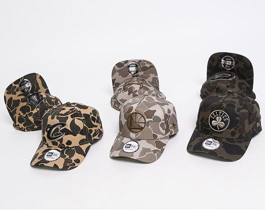 Kšiltovka New Era 9FORTY A-Frame Golden State Warriors Light Green Camo Snapback