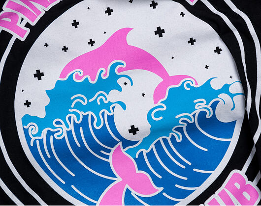 Triko Pink Dolphin Club Crest Tee Black