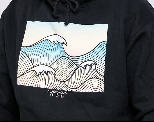 Mikina Pink Dolphin Tsunami Hoodie Black