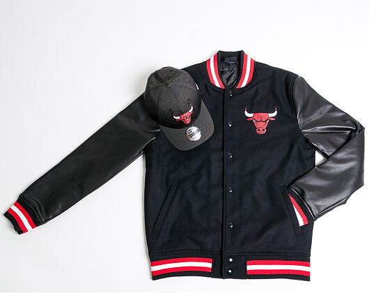 Bunda New Era Chicago Bulls Team Logo Varsity 2 Black