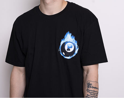 Triko Pink Dolphin 8 Ball Flame Tee Black PS119118BFBL