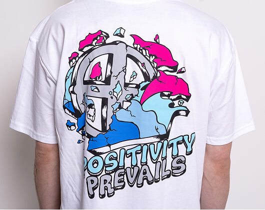 Triko Pink Dolphin Positivity Prevails Tee White PS11911PPWH