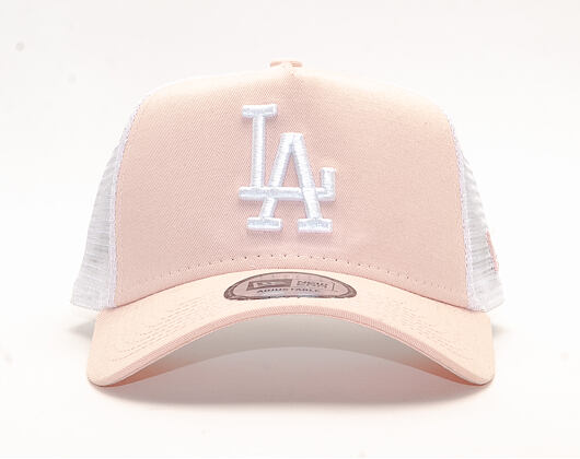 Kšiltovka New Era 9FORTY A-Frame Trucker Los Angeles Dodgers League Essential Pink/White
