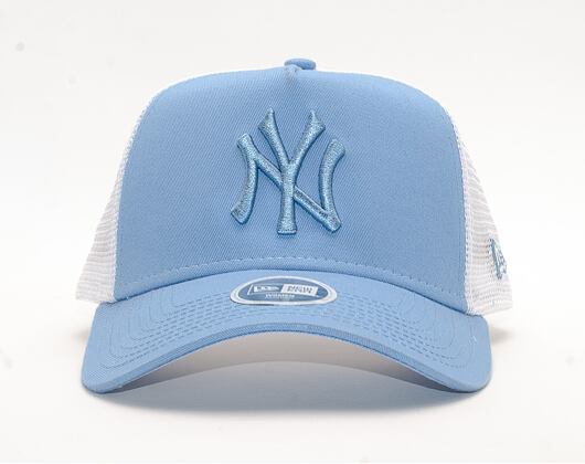 Dámská Kšiltovka New Era 9FORTY A-Frame Trucker New York Yankees Essential Sky Blue/White