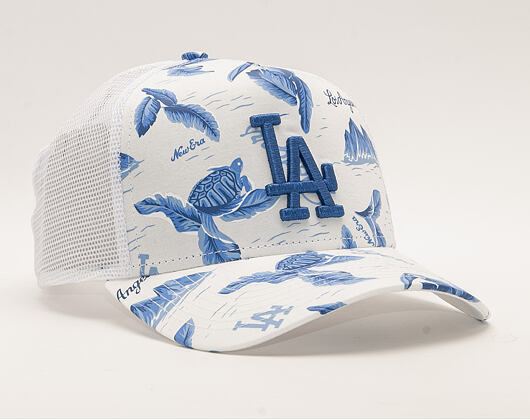 Kšiltovka New Era 9FORTY A-Frame Trucker Los Angeles Dodgers Desert Island White/Light Royal