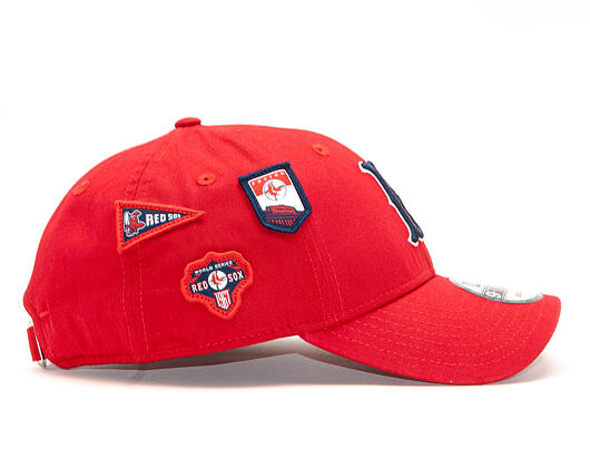 Kšiltovka New Era 9FORTY Boston Red Sox Cooperstown Patched Scarlet