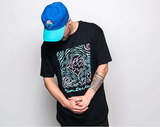 Triko Pink Dolphin Waves Stamp Black