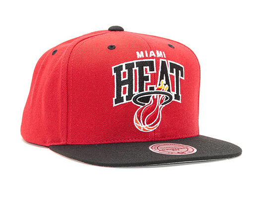 Kšiltovka Mitchell & Ness Team Arch 2 Tone Snapback Miami Heat Red / Black