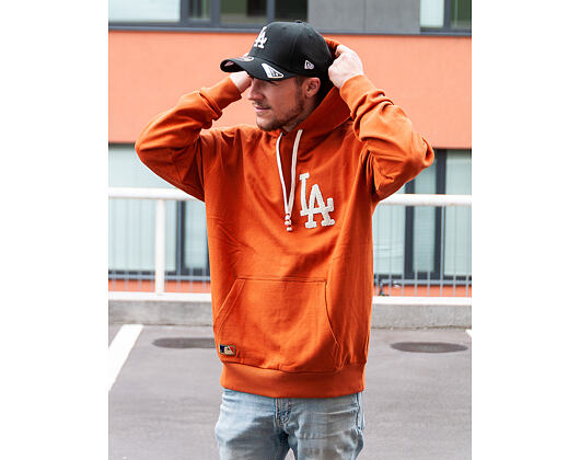 Mikina New Era Vintage Big Logo Hoody Los Angeles Dodgers Cooperstown Rust