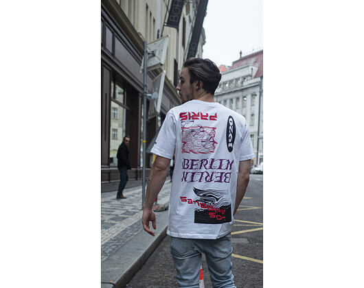 Triko New Era Bootleg Graphic Print Tokyo White
