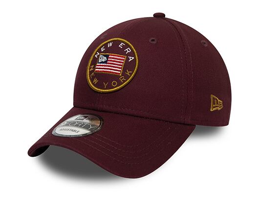 Kšiltovka New Era 9FORTY Flagged Maroon