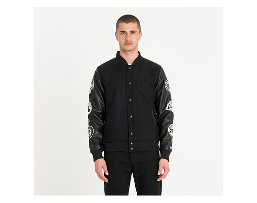 Bunda New Era NBA Patch Varsity Jacket 6 Teams Black