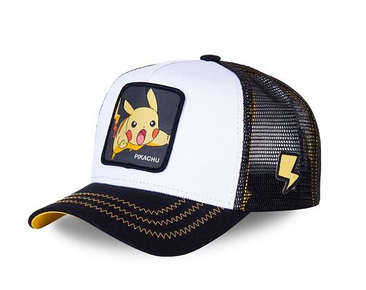 Kšiltovka Capslab - Trucker Pokémon - Pikachu - Black / White