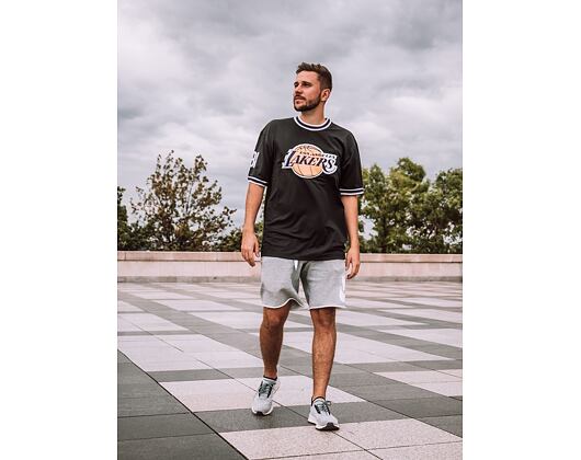 Triko New Era NBA Oversized Applique Tee Los Angeles Lakers Black