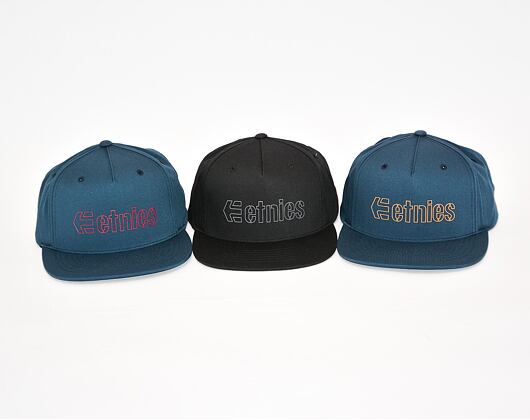 Kšiltovka ETNIES Corporate 5 Snapback Hat 470 NAVY/GOLD