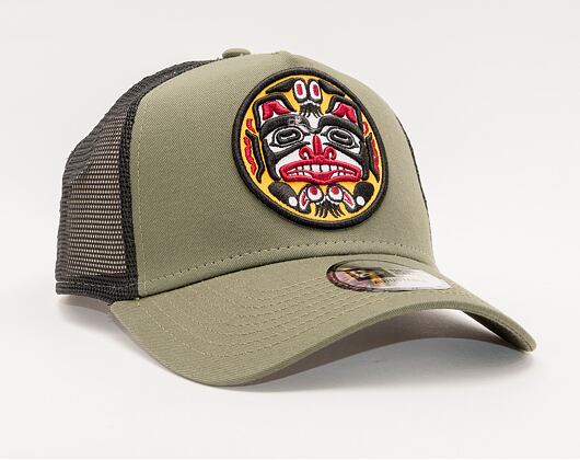 Kšiltovka New Era 9FORTY A-Frame Trucker tattoo pack Snapback New Olive