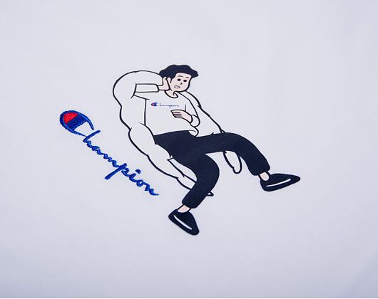 Triko Champion Crewneck T-Shirt White 214419 WW010