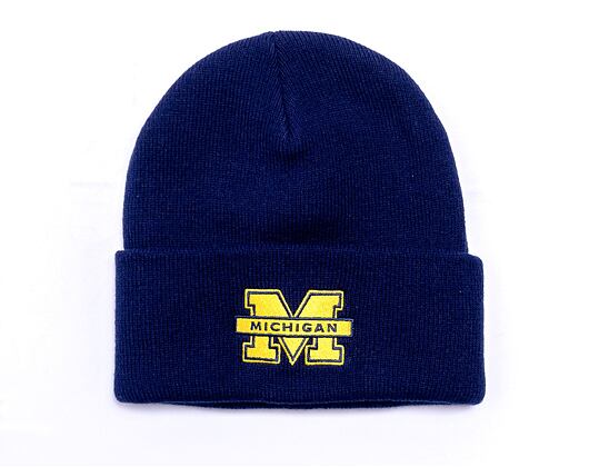 Kulich Mitchell & Ness INTL534 Team Logo Cuff Knit Michigan Wolverines