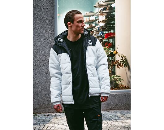 Bunda Karl Kani OG Hooded Block Puffer Jacket White/Black 6076499