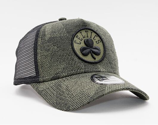 Kšiltovka New Era 9FORTY A-Frame Trucker NBA Engineered Fit Boston Celtics Snapback New Olive