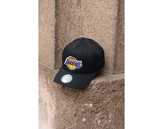 Kšiltovka Mitchell & Ness Los Angeles Lakers 537 Team Logo High Crown Black
