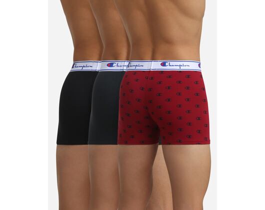 Pánské Boxerky Champion 3-Pack MIX3 CH00081W/3-9N0 Black/Navy/Red