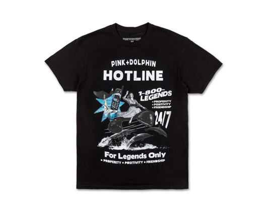 Triko Pink Dolphin Hotline Tee OH12011HLBL Black