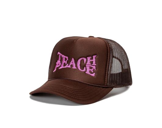 Kšiltovka Pink Dolphin TEACH PEACE HAT OH2206TPBR BROWN