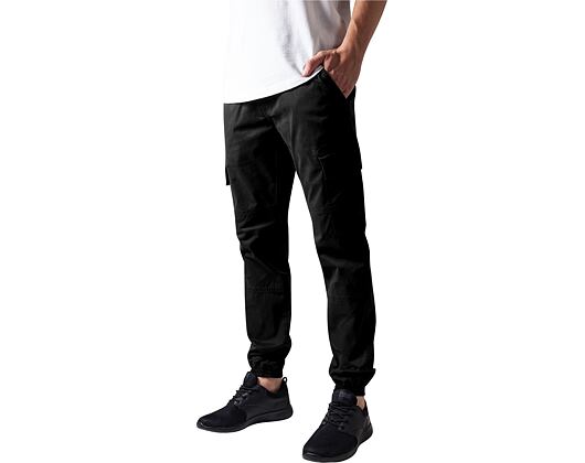 Kalhoty Urban Classic TB1435 Washed Cargo Twill Jogging Pants Black