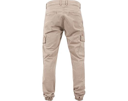 Kalhoty Urban Classic TB1435 Washed Cargo Twill Jogging Pants Sand