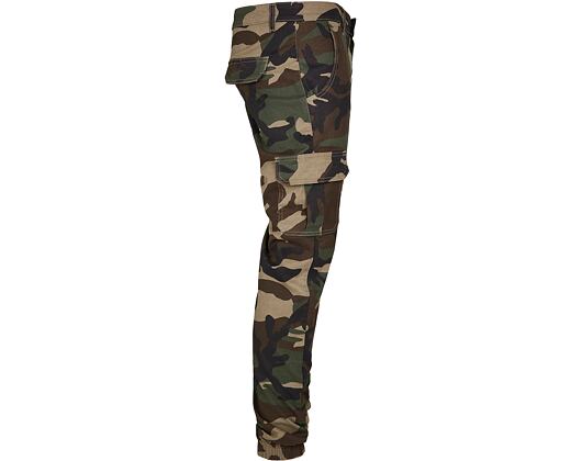 Kalhoty Urban Classic TB3137 Camo Cargo Jogging Pants 2.0 Woodland Camo