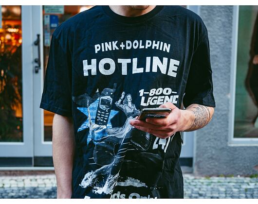 Triko Pink Dolphin Hotline Tee OH12011HLBL Black