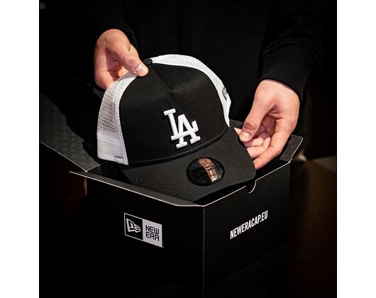 Kšiltovka New Era - MLB Clean 9FORTY Trucker - LA Dodgers - Black / White