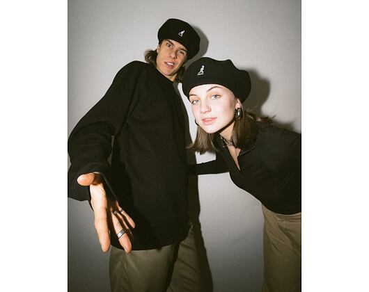 Baret Kangol Wool Jax Beret Black