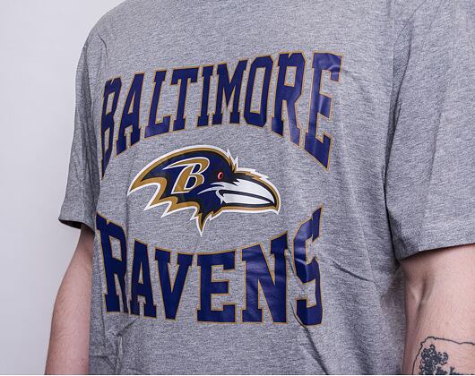 Triko New Era NFL Team Logo Tee Baltimore Ravens Light Grey Heather