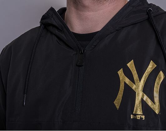 Bunda New Era MLB Metallic Windbreaker New York Yankees Black/Gold