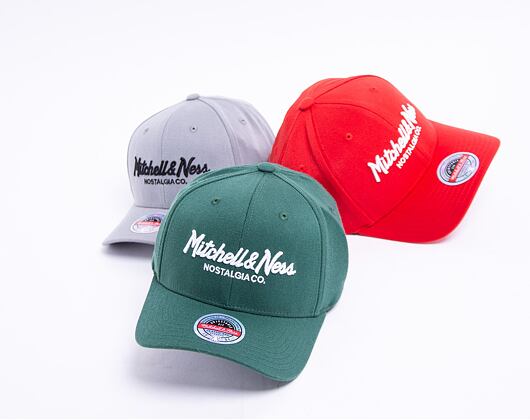 Kšiltovka Mitchell & Ness - Branded Pinscript Classic Red - Dark Green
