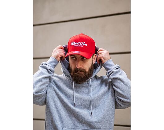 Kšiltovka Mitchell & Ness - Branded Pinscript Classic Red - Scarlet / White