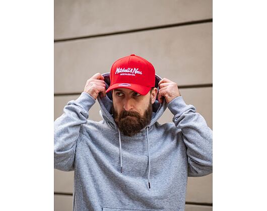 Kšiltovka Mitchell & Ness Pinscript Redline Snapback Branded Scarlet / White