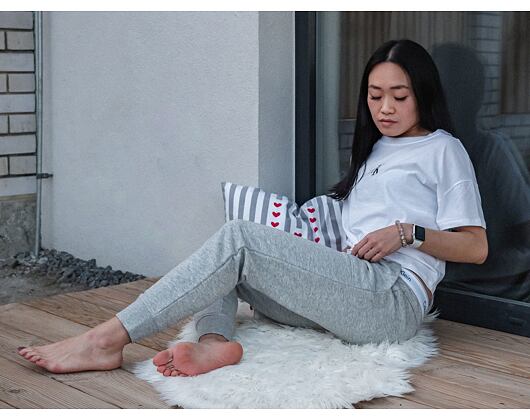 Dámské tepláky Calvin Klein Bottom Pant Jogger QS5716E 020 Šedá